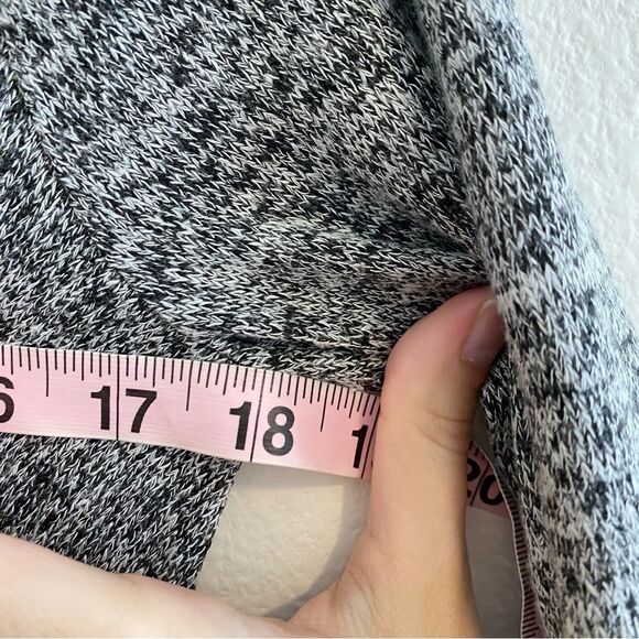 BCBG MaxAzria Y2K Scoop Neck 3/4 Sleeve Gray Heather Mini Dress Size Medium - Picture 8 of 10